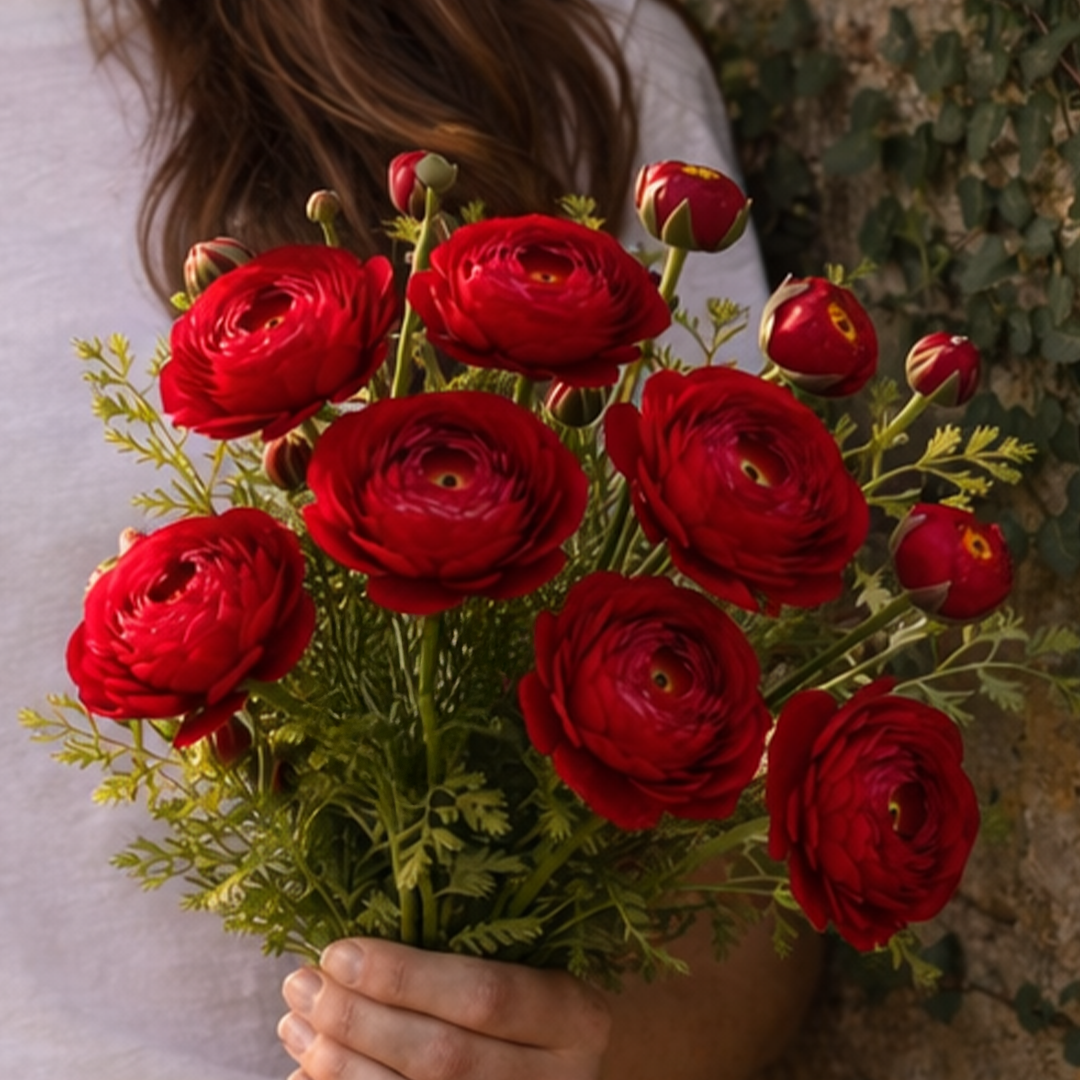 Bulbos de Ranúnculos Rojos (Pack de 5)