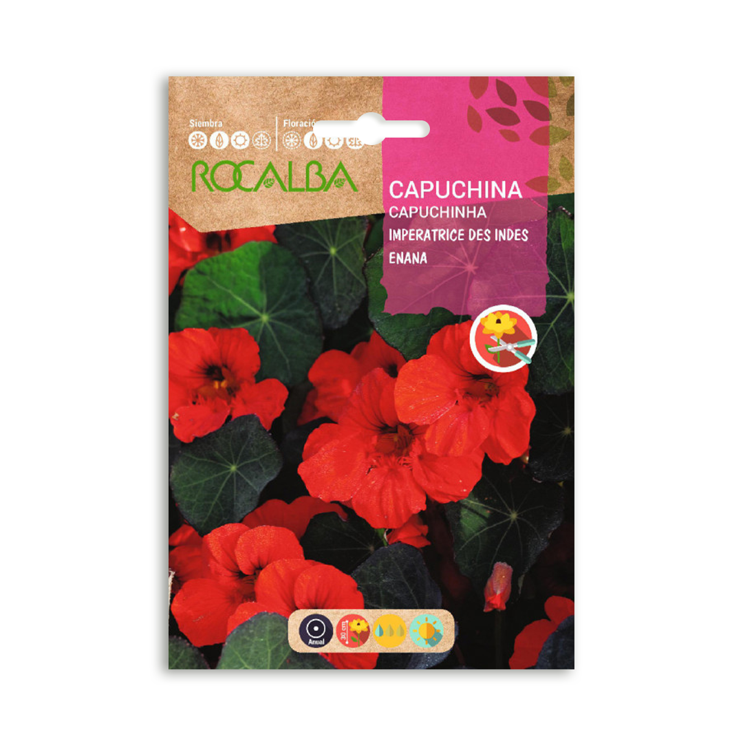 Semillas de Capuchina Imperatrice des Indes Enana - Imagen 2