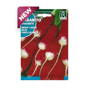 Semillas de Rabanito Medio Largo Rojo Punta Blanca