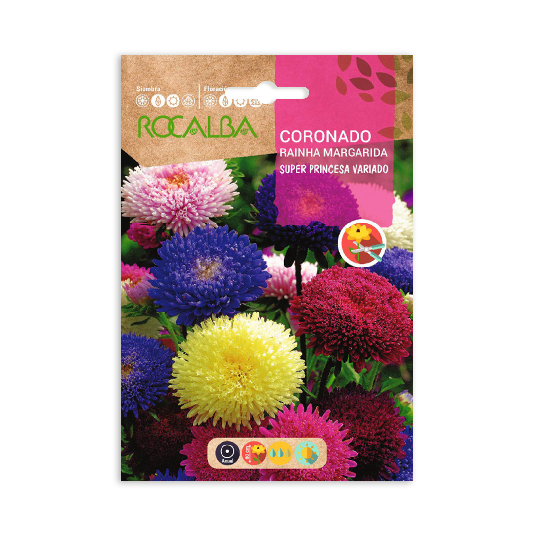 Semillas de Reina Margarita Super Princesa Variada - Imagen 2
